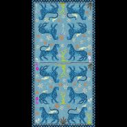 Mosaico Sciarpa di Seta Celeste 200x100cm