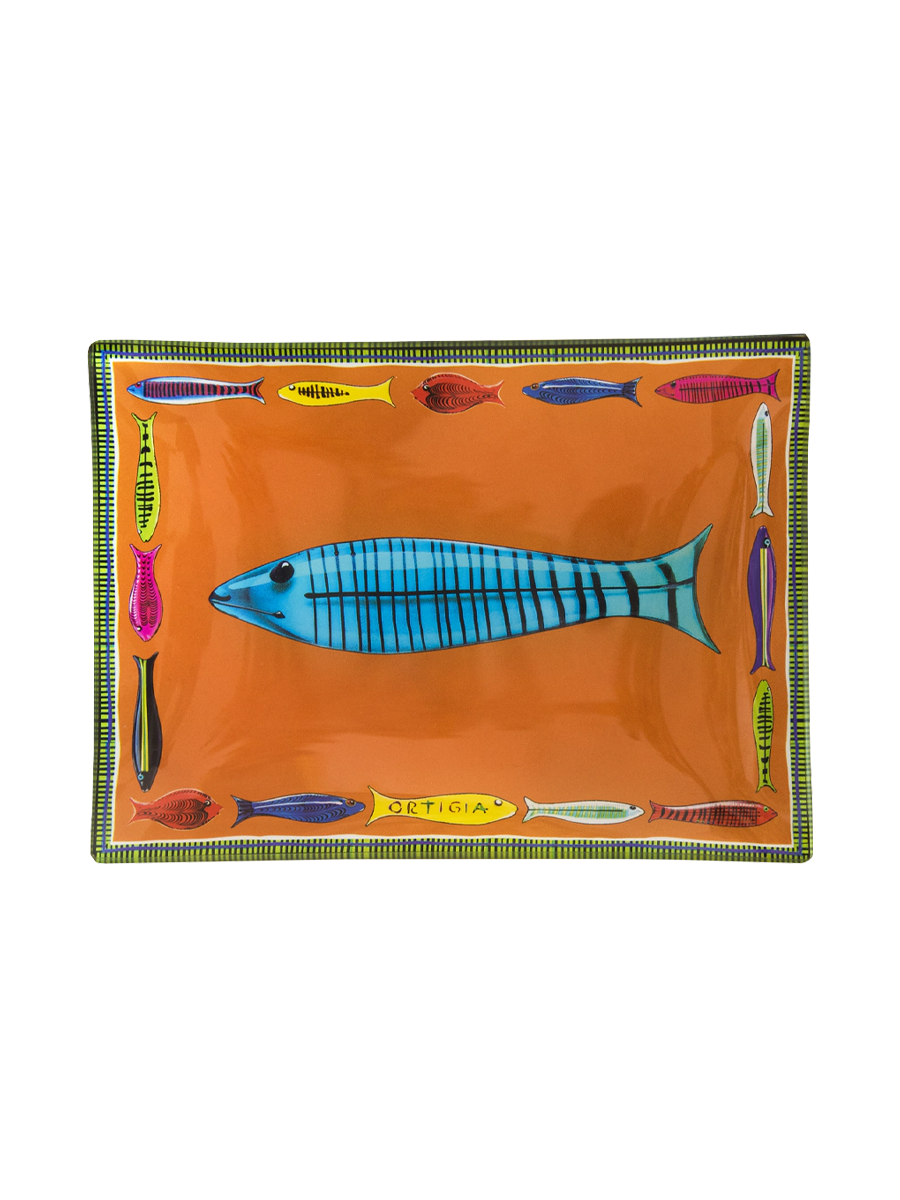 Piatto di Vetro Fishy 18x13cm