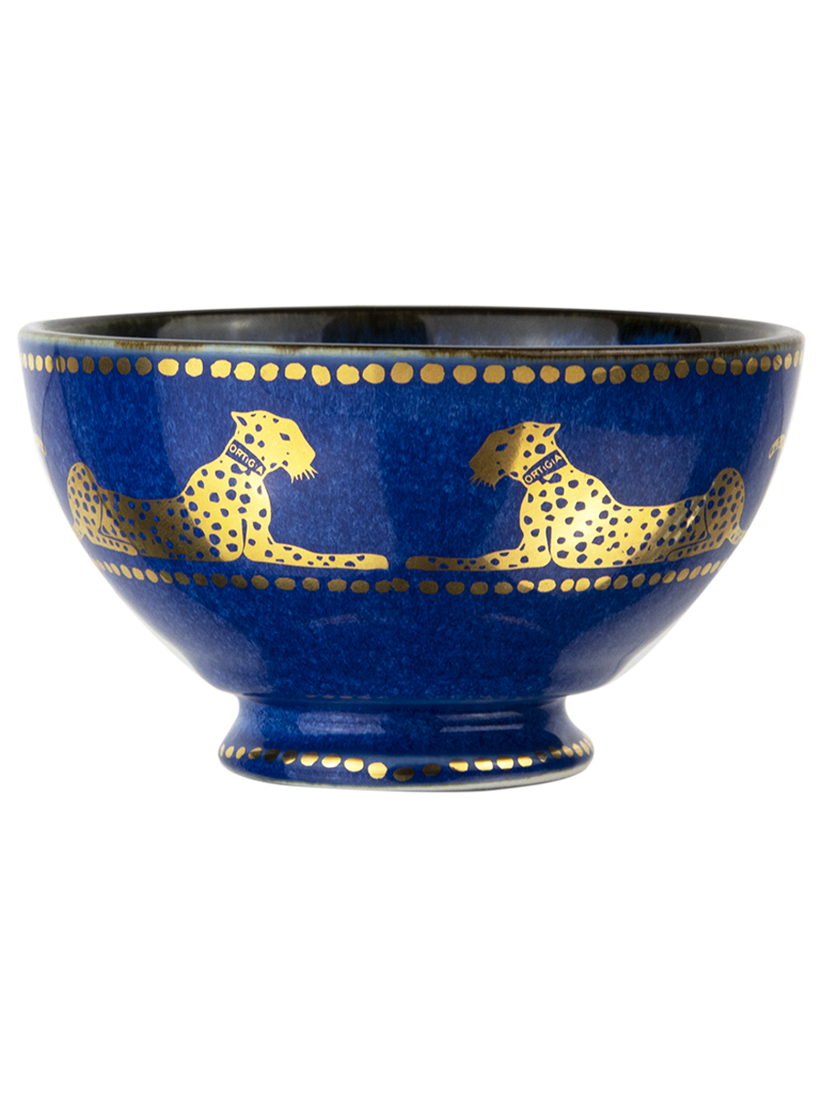 Large Blue Ceramic Bowl 