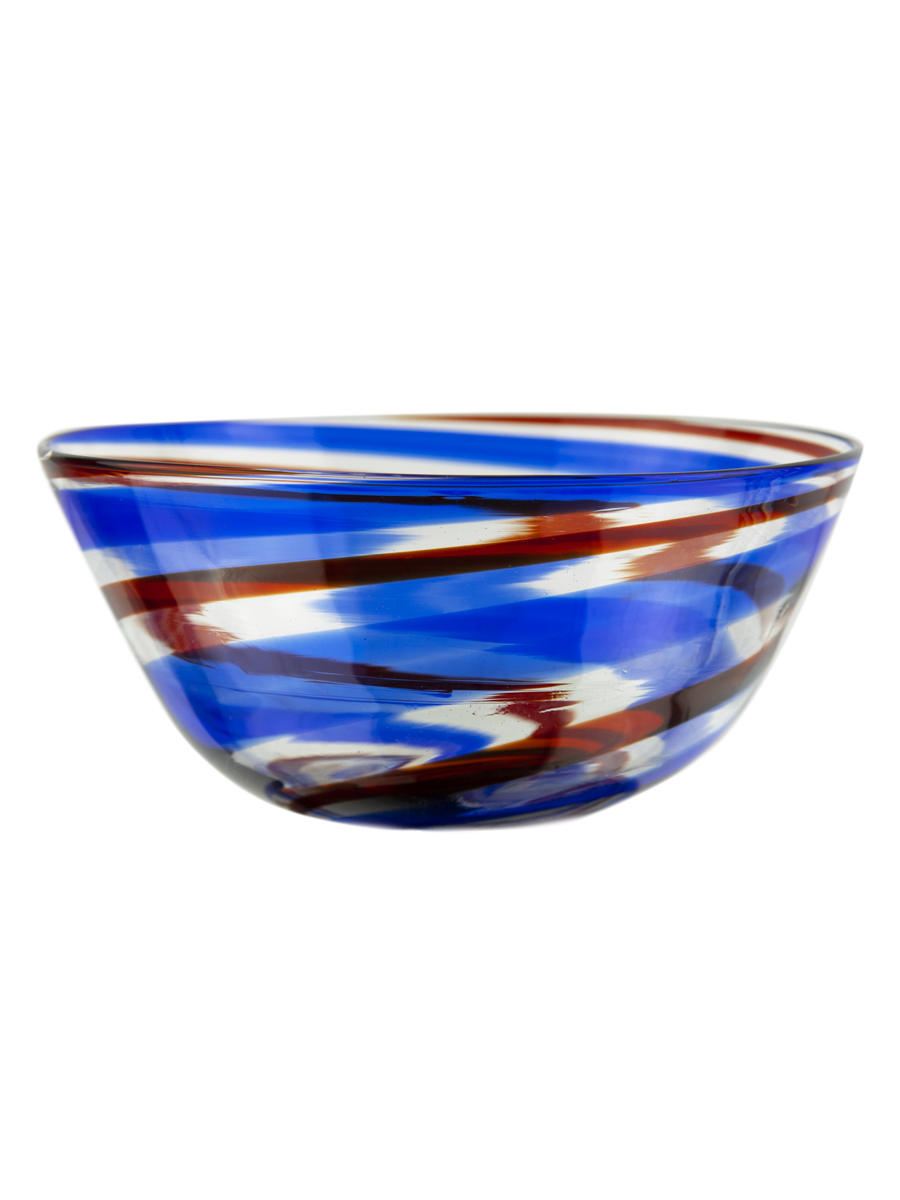 Murano Big Red & Blue Bowl