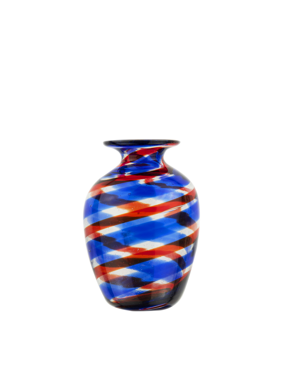 Murano Small Red & Blue Vase