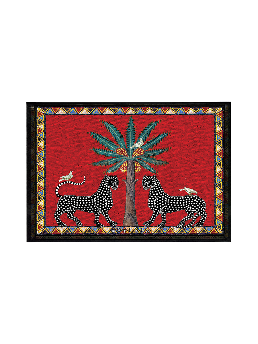 Vassoio Rosso Mosaico Medium (30 x 20.5 cm) 